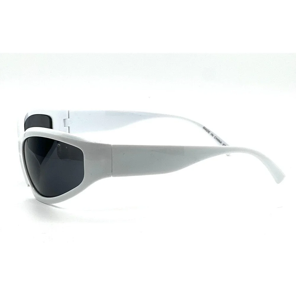Sunglasses‎ White Frame Black Lens Retro Street Shades Sports Light Lentes Gafas
